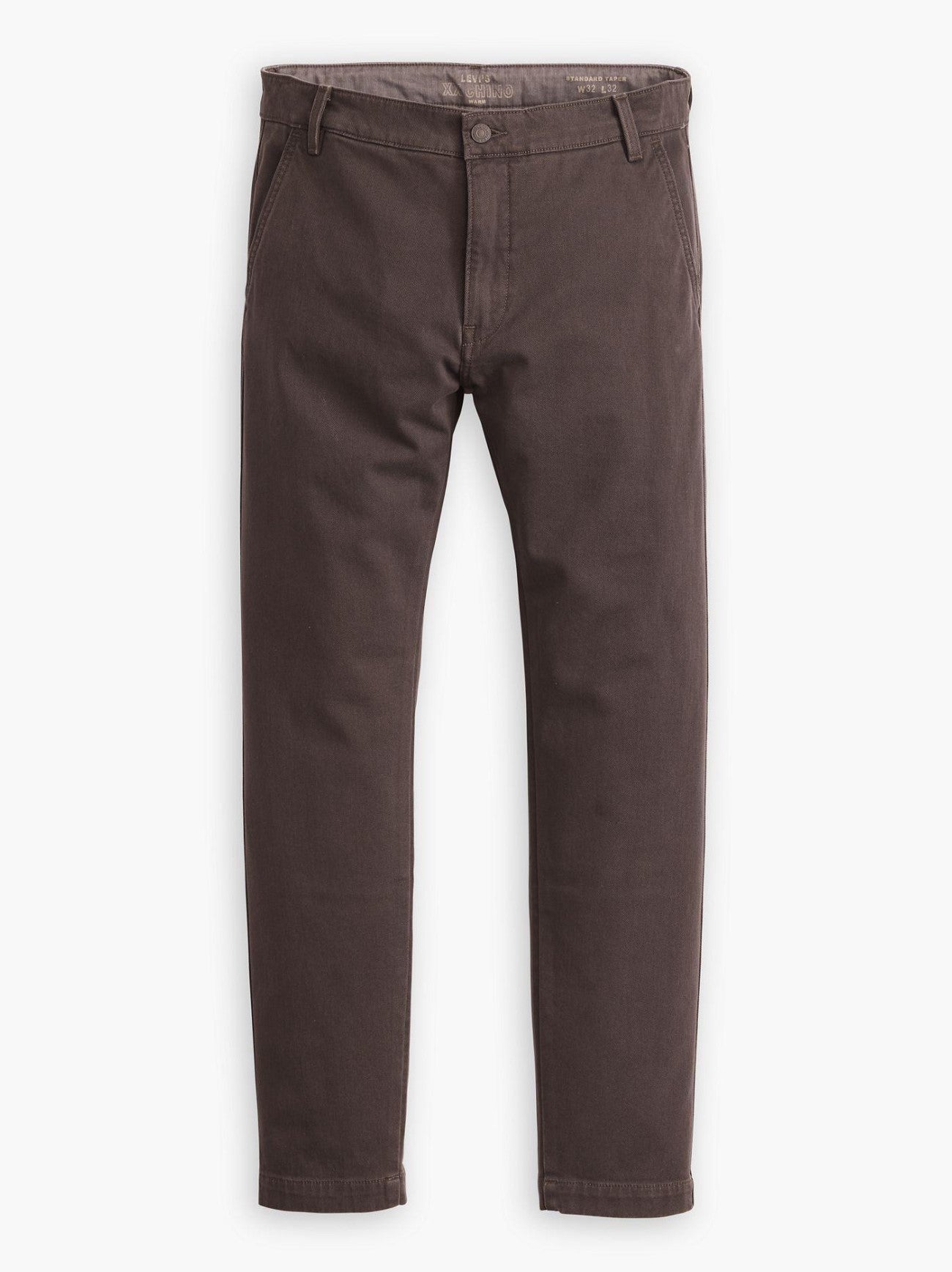 Mens Black Coffee Standard Taper Chino