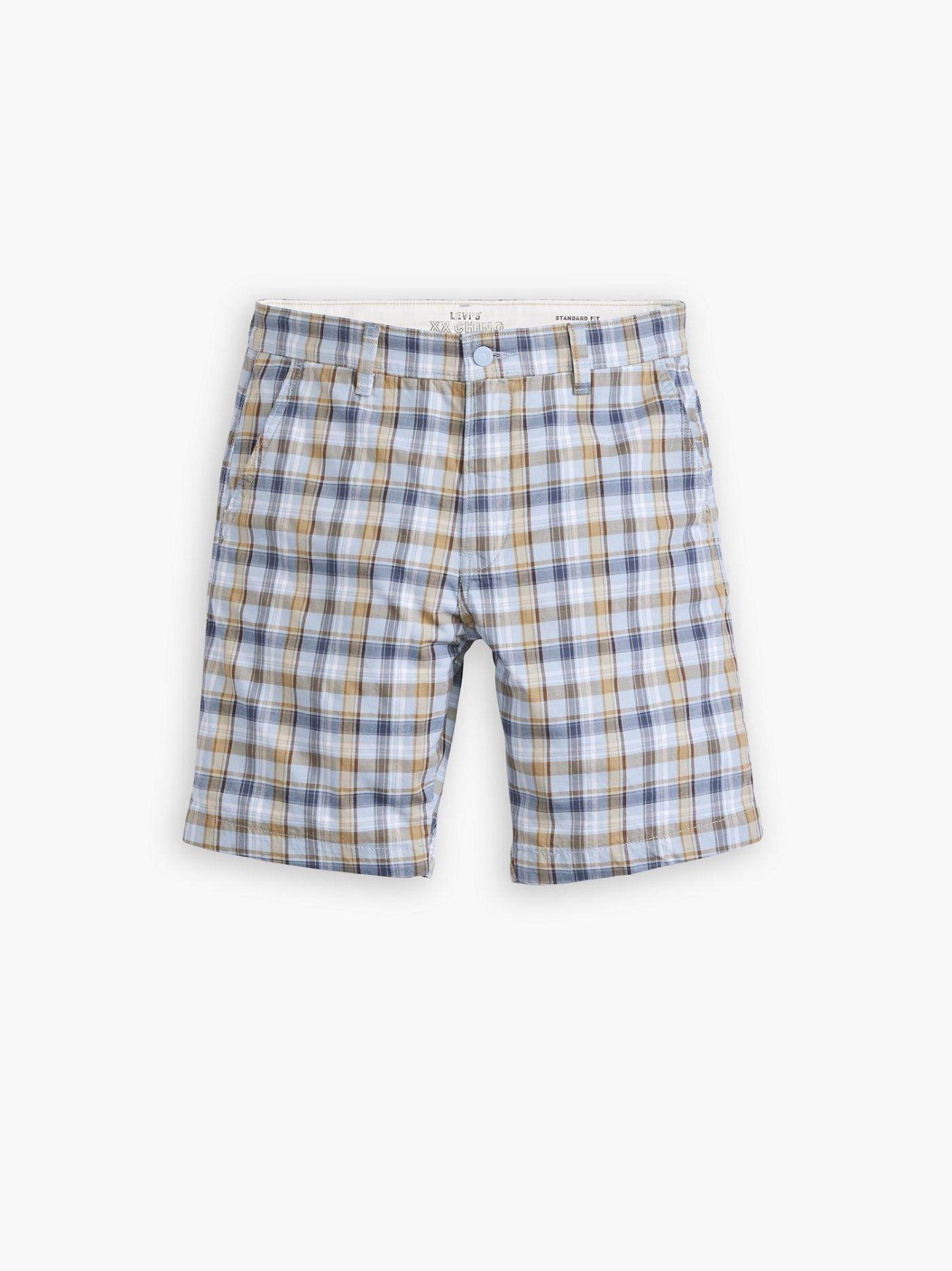 Mens Ares Plaid Soft Chambray Chino Short