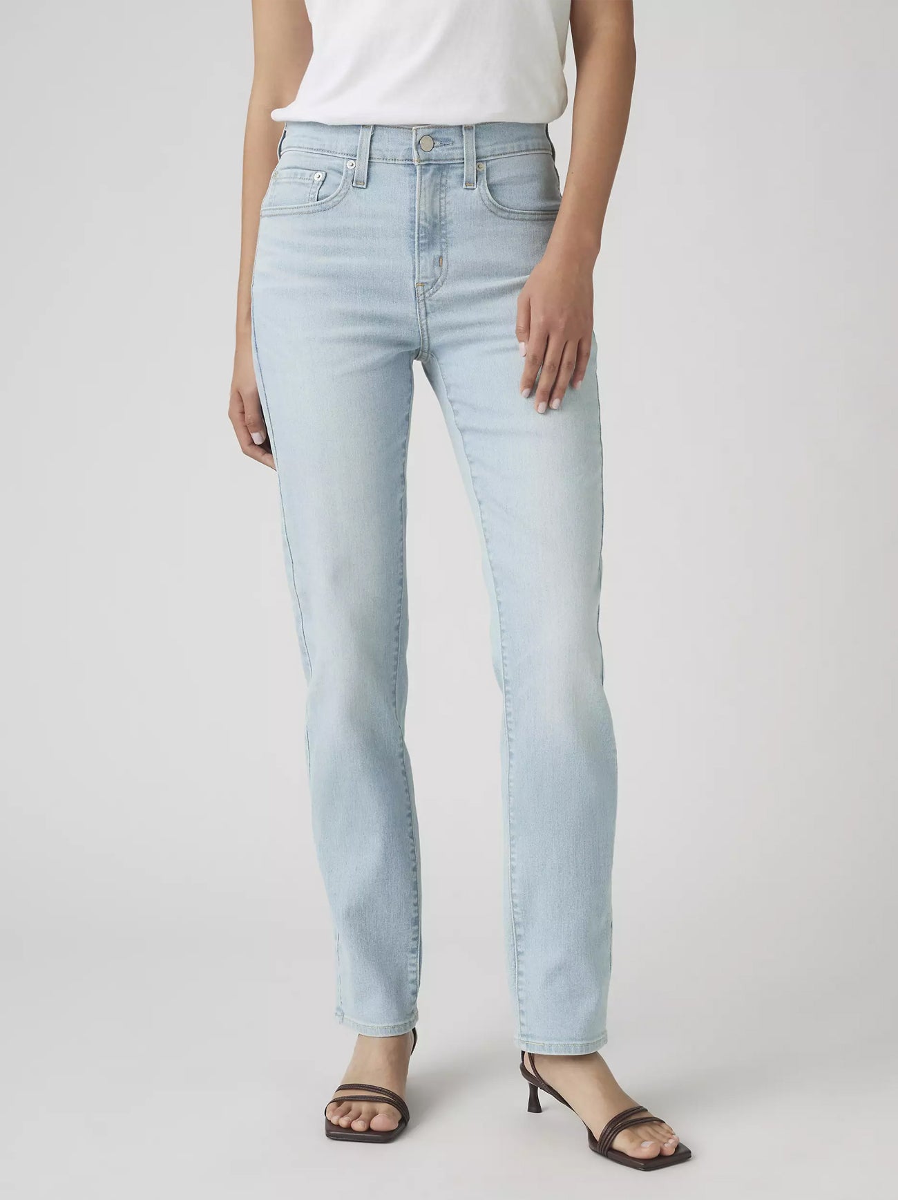 Womens Eternal Indigo Light 724 High Rise Straight Jean