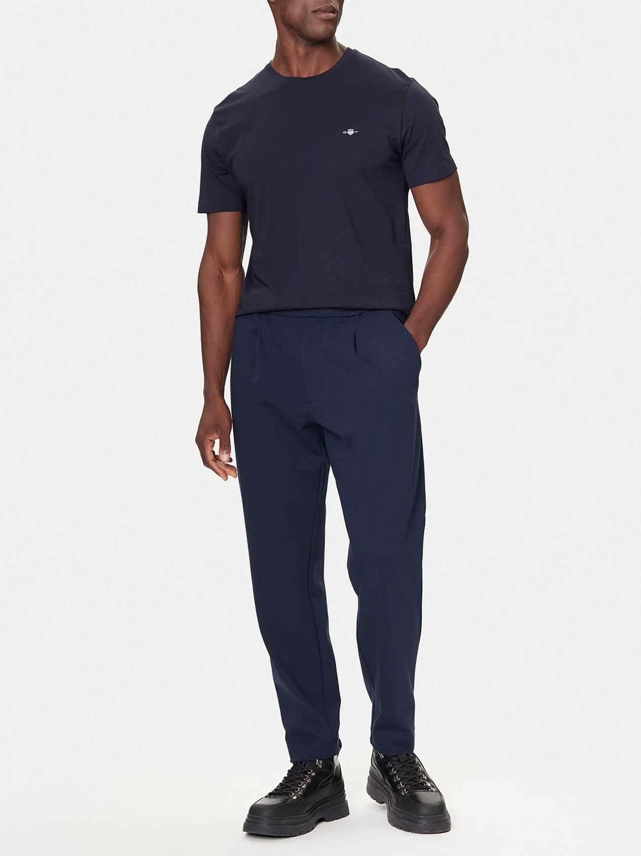 Mens Evening Blue Printed Archive Shield T-Shirt