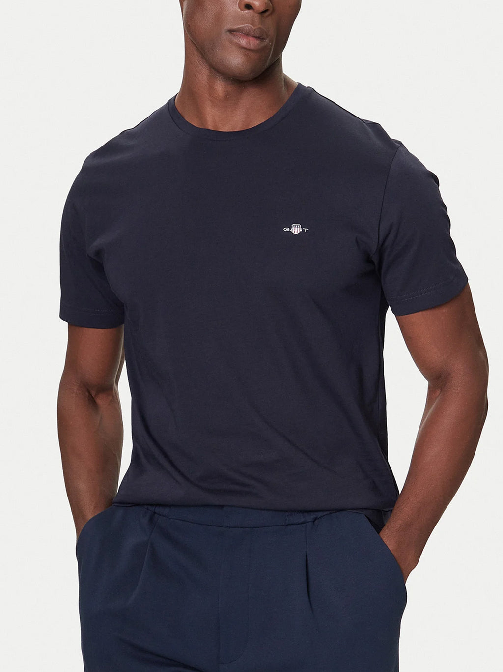 Mens Evening Blue Printed Archive Shield T-Shirt