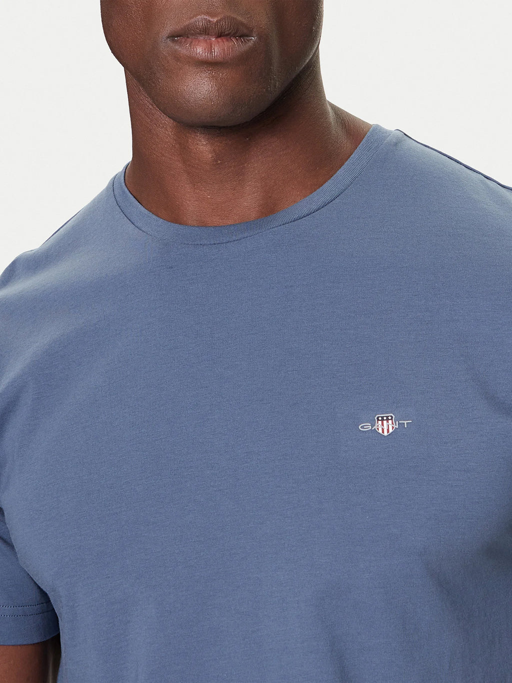 Mens Naval Blue Printed Archive Shield T-Shirt