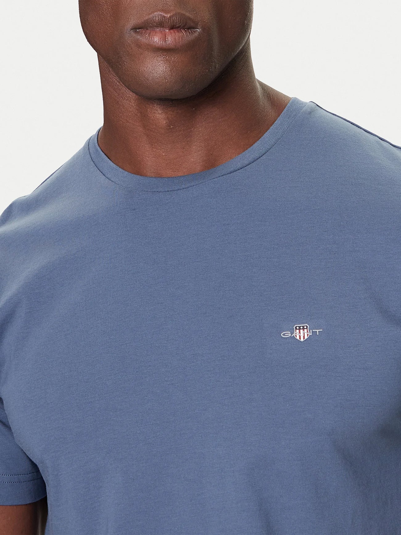 Mens Naval Blue Printed Archive Shield T-Shirt