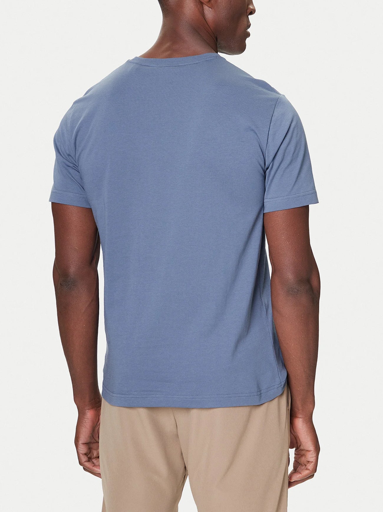 Mens Naval Blue Printed Archive Shield T-Shirt