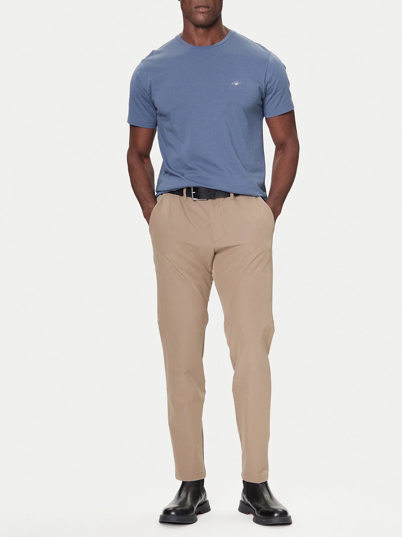 Mens Naval Blue Printed Archive Shield T-Shirt