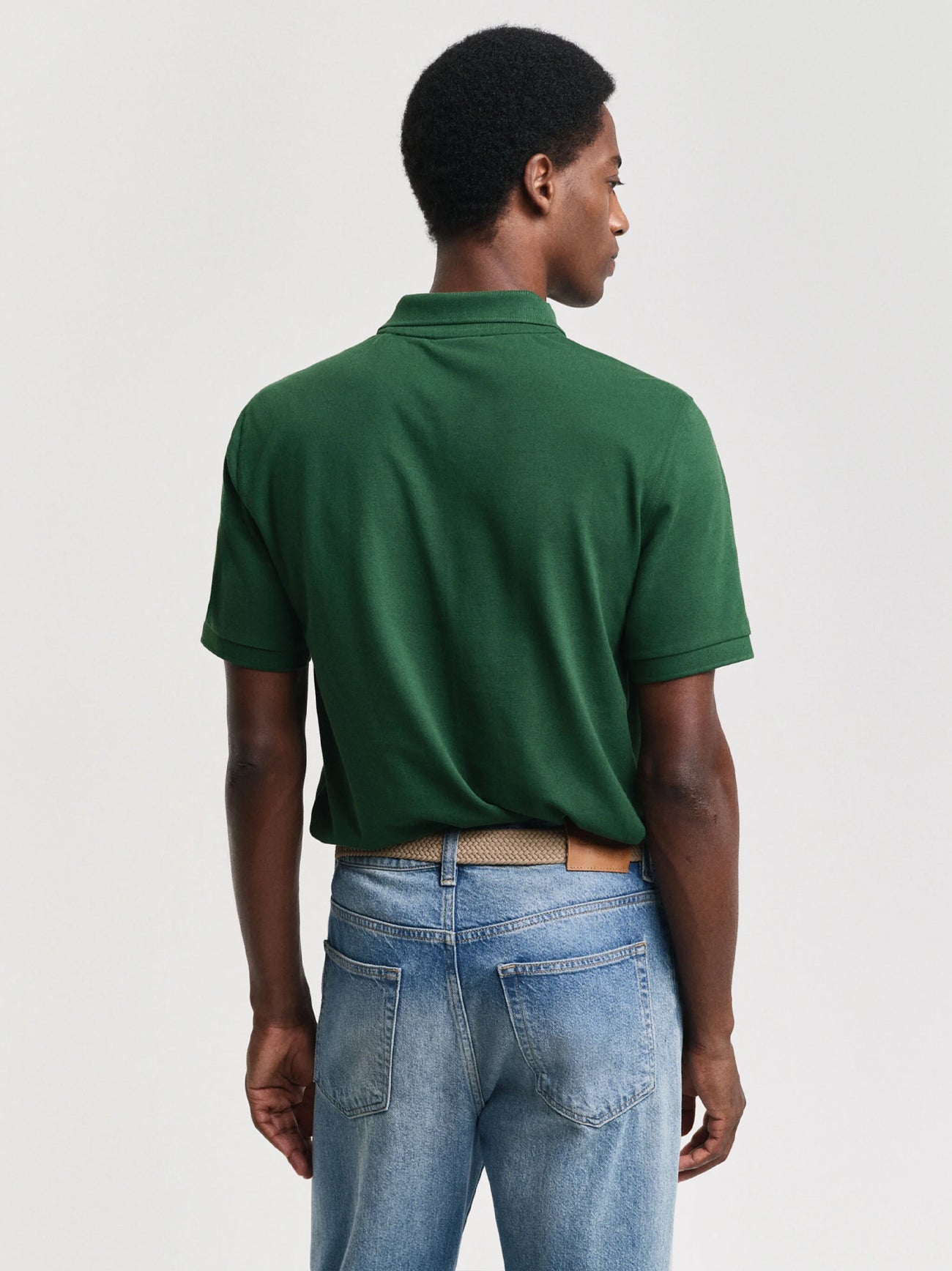 Mens Forest Green Embroidered Archive Shield Polo Shirt