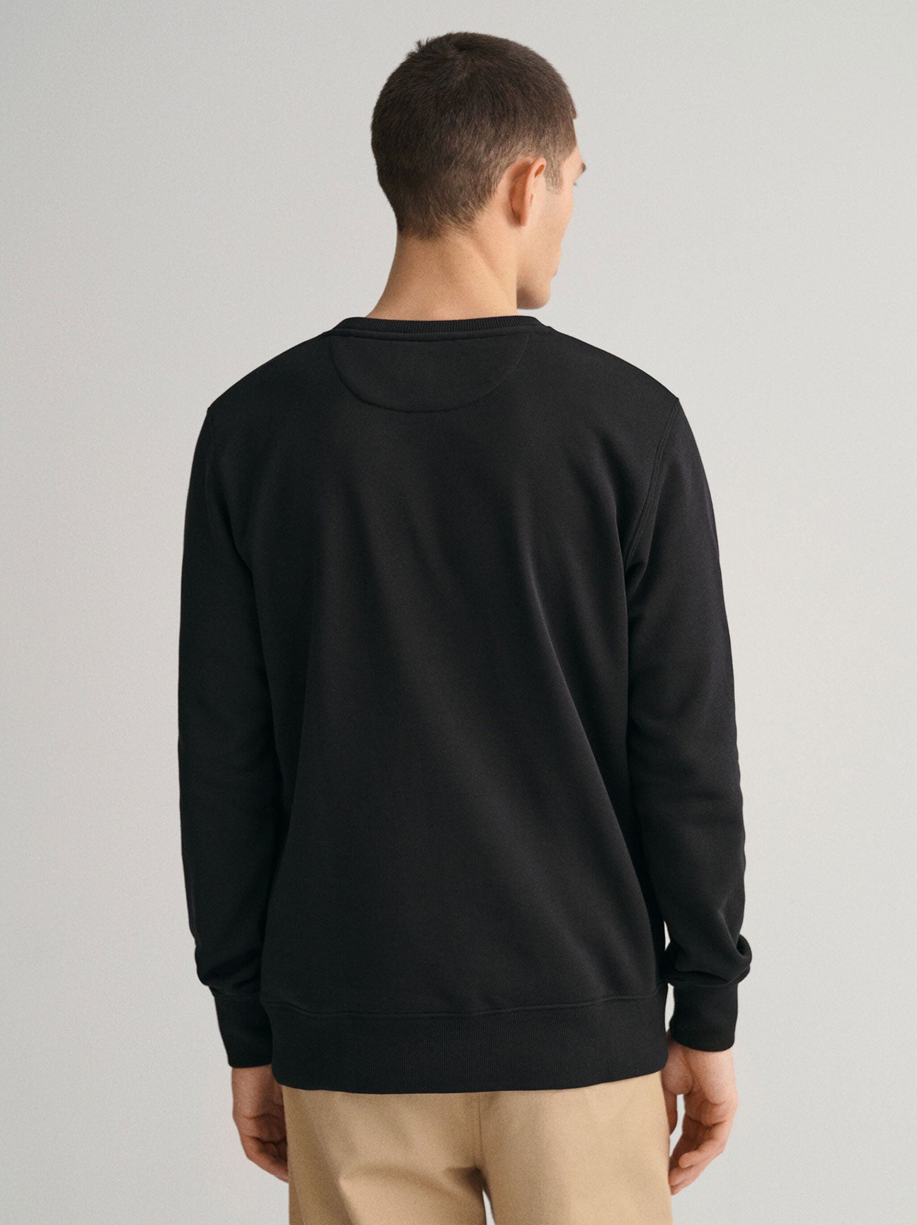 Mens Black Shield Crew Neck Sweatshirt