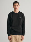 Mens Black Shield Crew Neck Sweatshirt