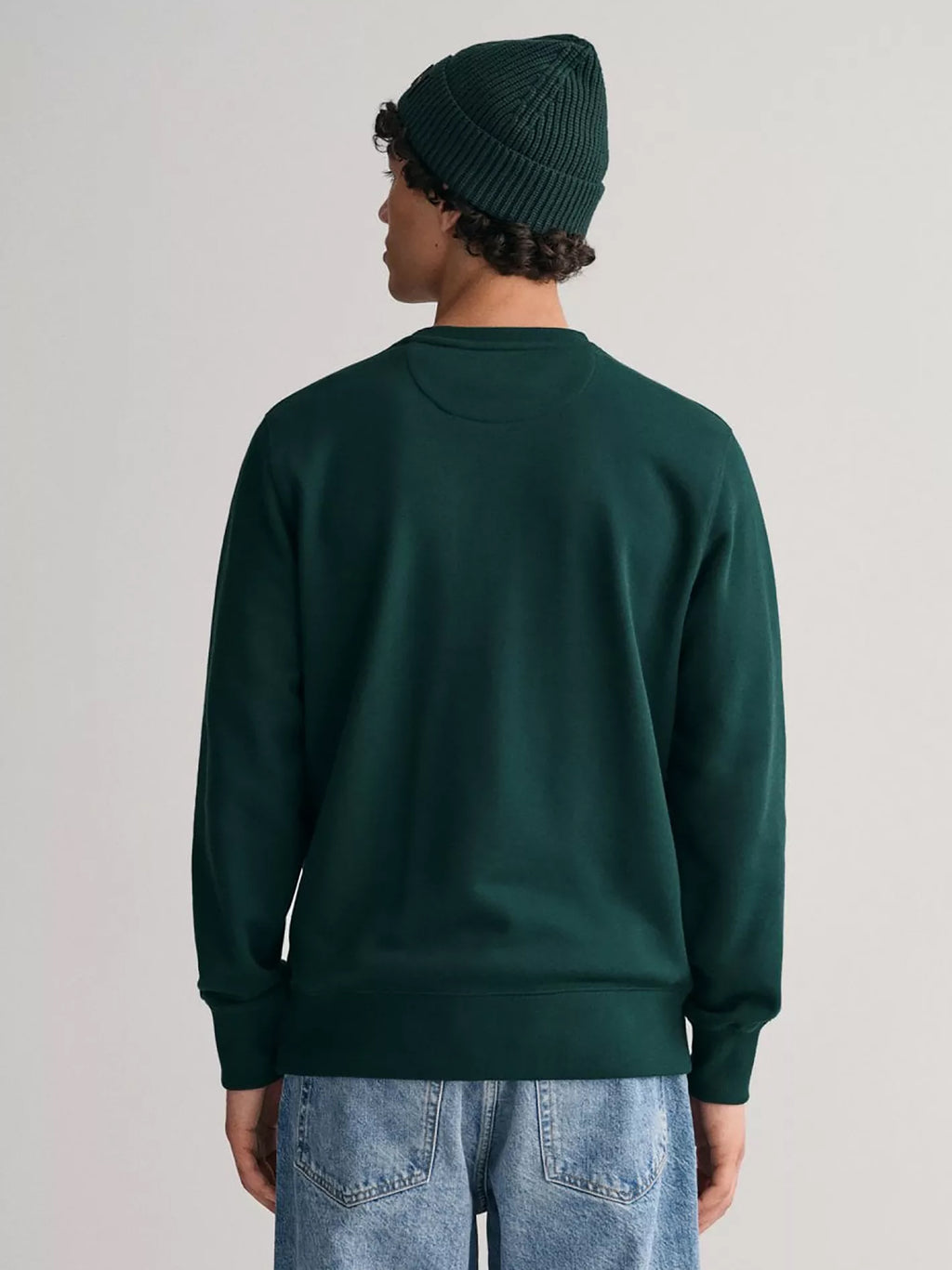 Mens Tartan Green Shield Crew Neck Sweatshirt