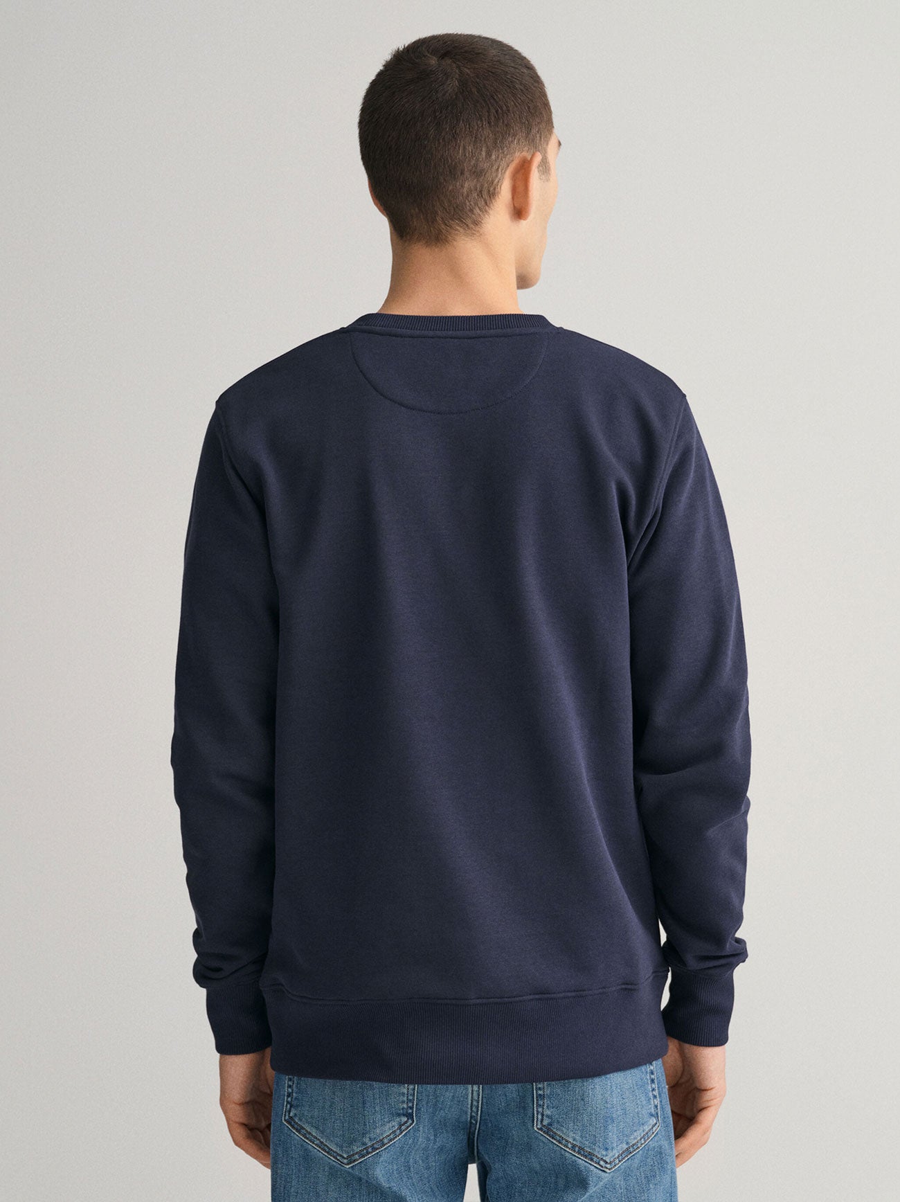 Mens Evening Blue Shield Crew Neck Sweatshirt