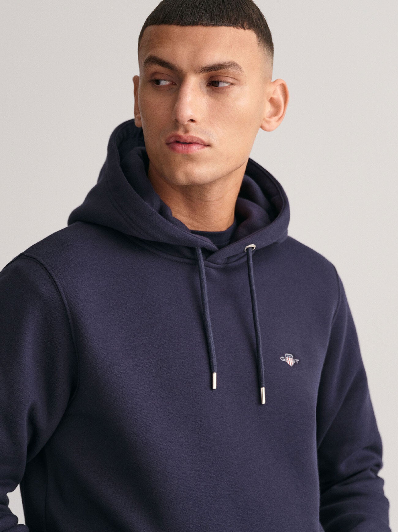 Mens Evening Blue Shield Hoodie