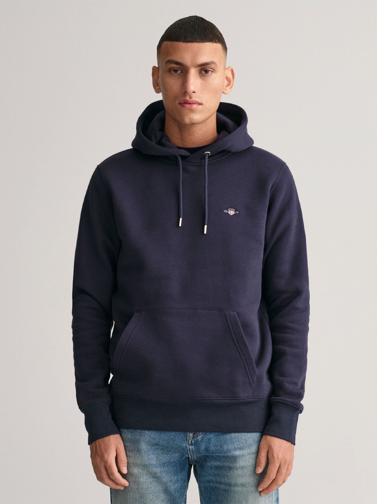 Mens Evening Blue Shield Hoodie