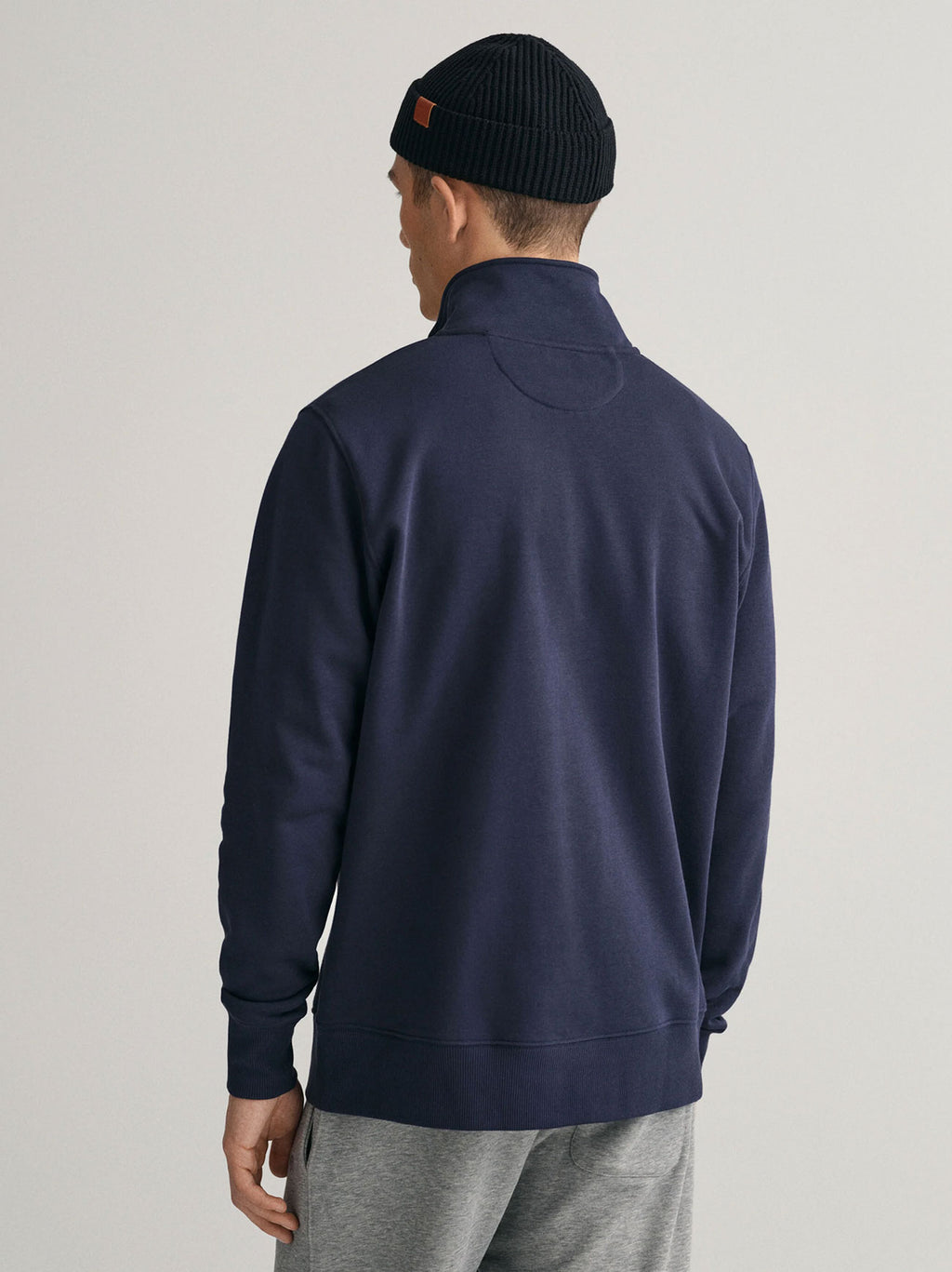Mens Evening Blue Shield Half Zip Sweatshirt