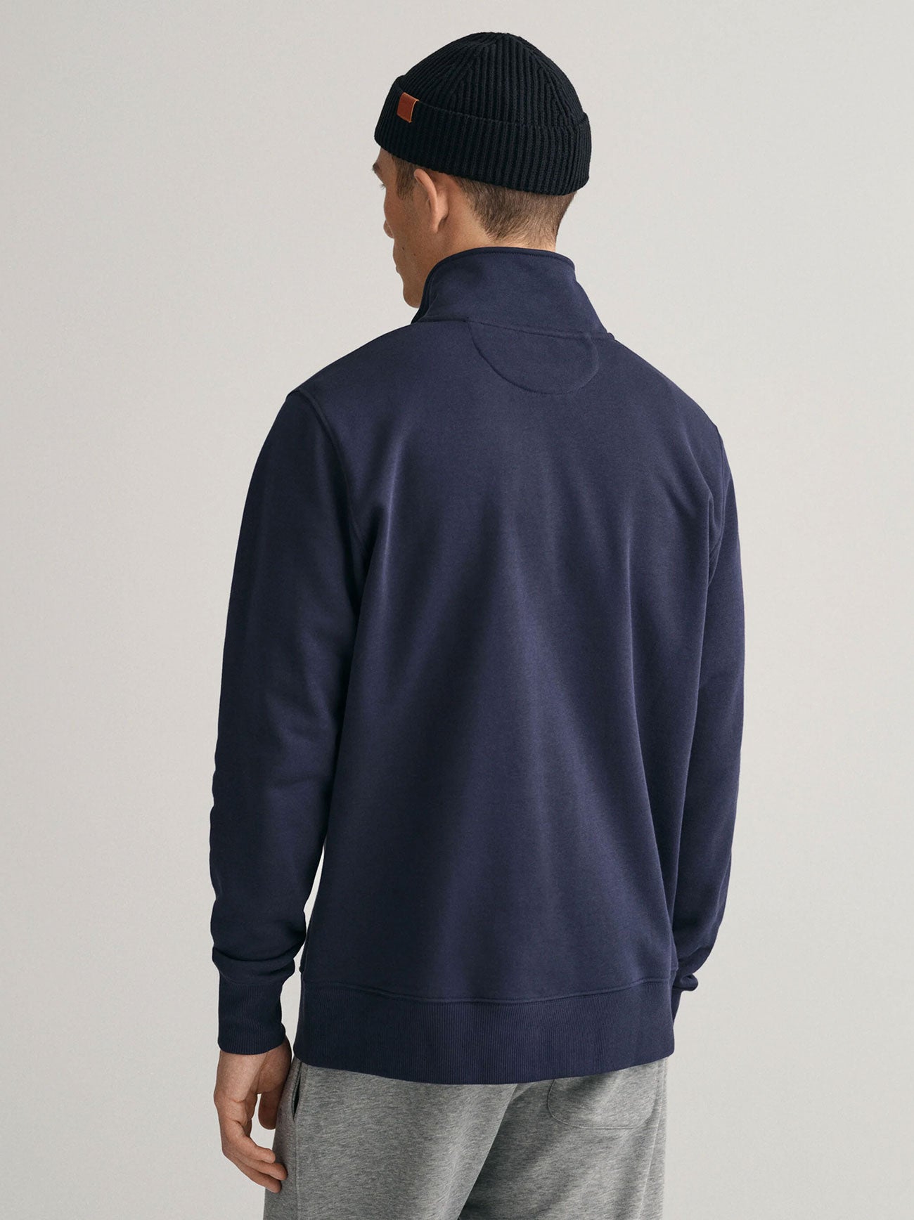 Mens Evening Blue Shield Half Zip Sweatshirt
