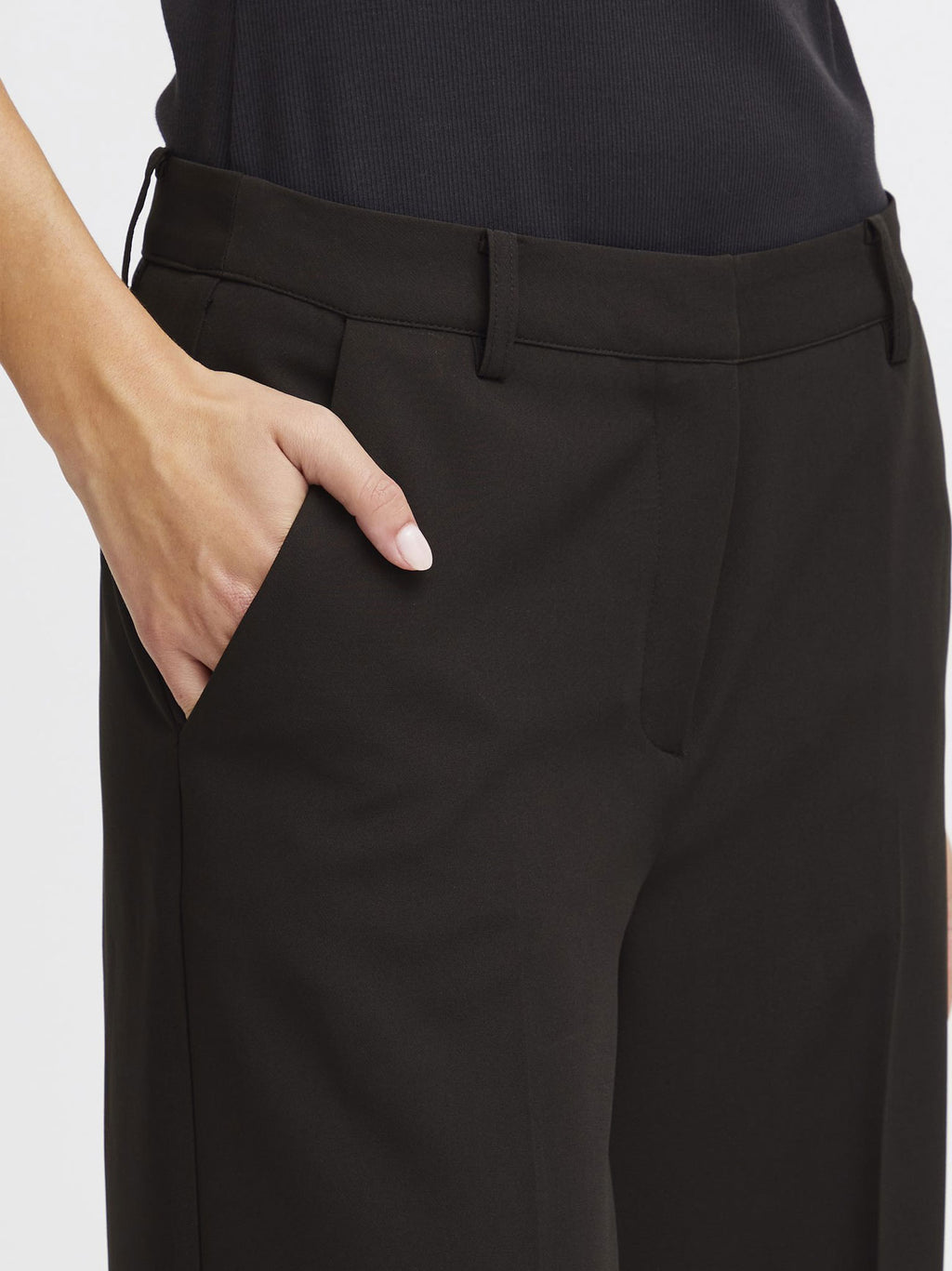Womens Black Lexi Wide Trouser