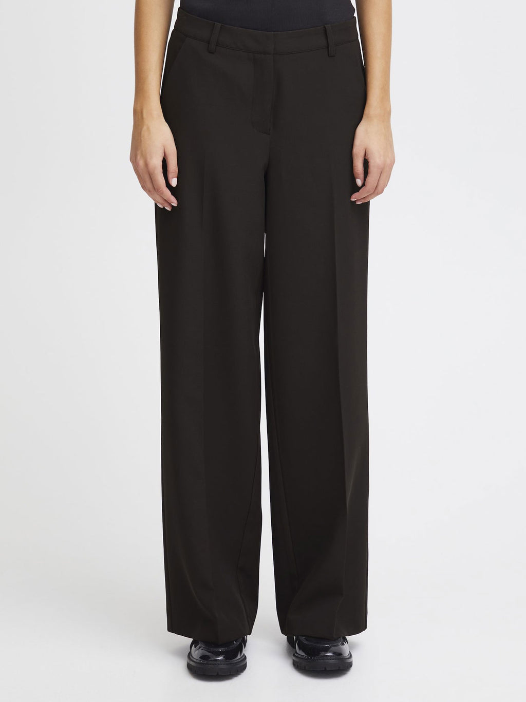 Womens Black Lexi Wide Trouser