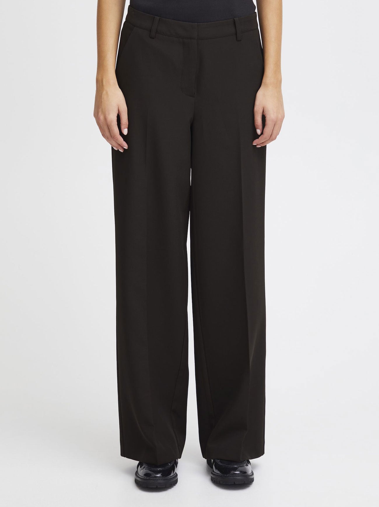 Womens Black Lexi Wide Trouser