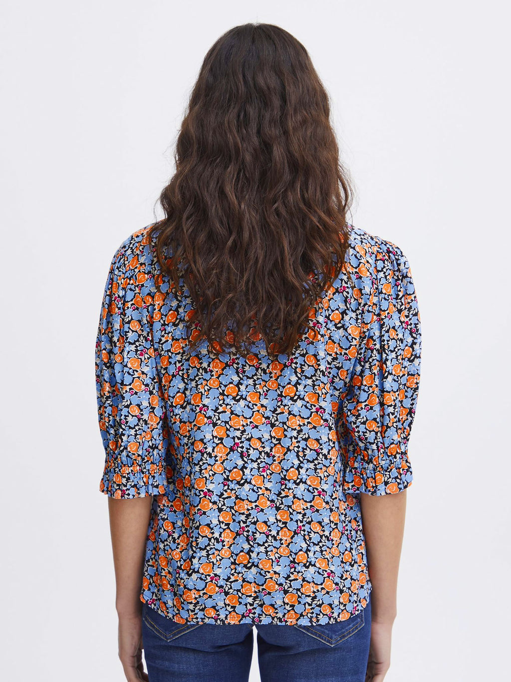 Womens Flower Patterned Yesim Shirt