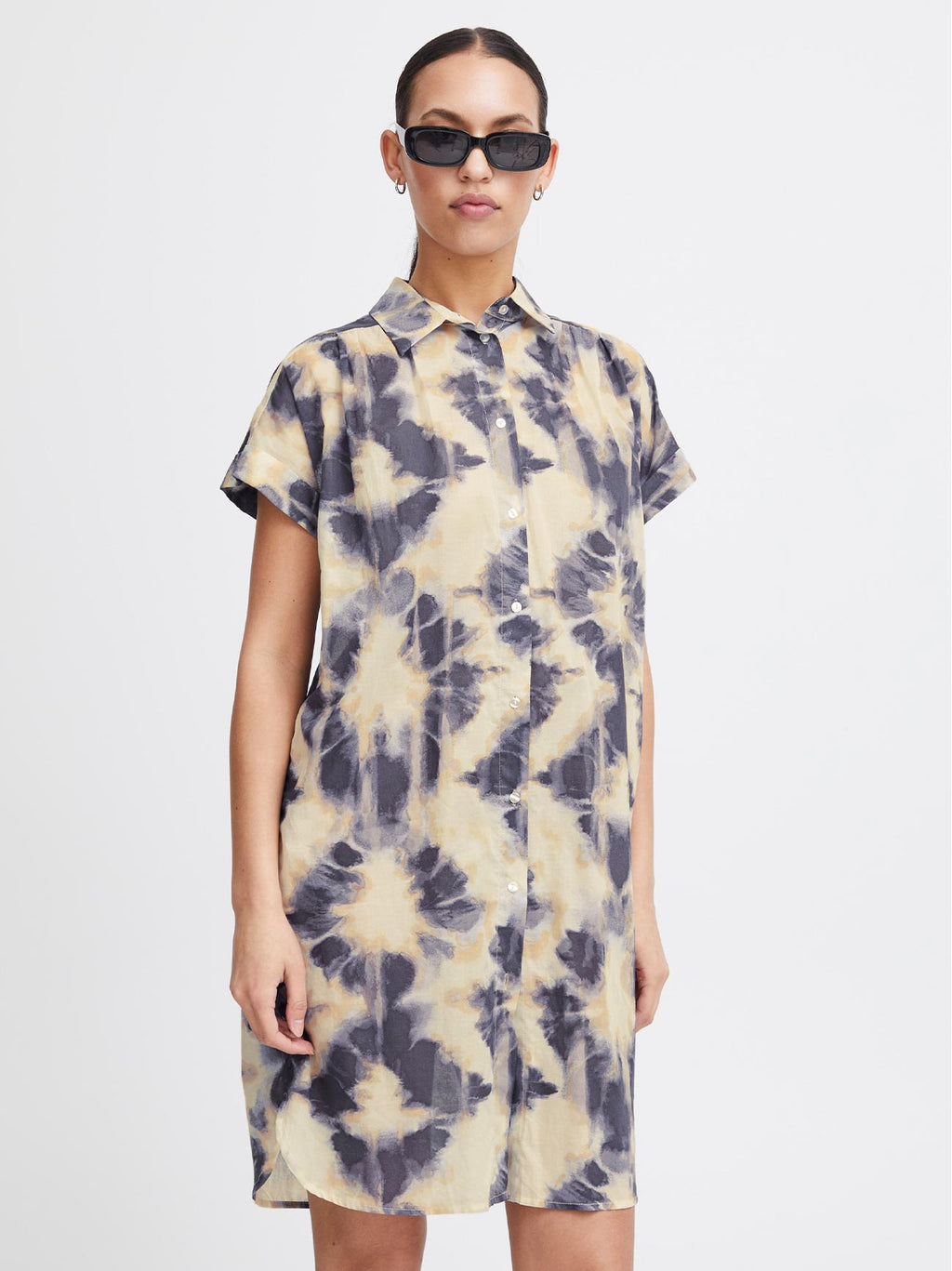 Womens Tie Dye All-Over Print Emmeretta Dress