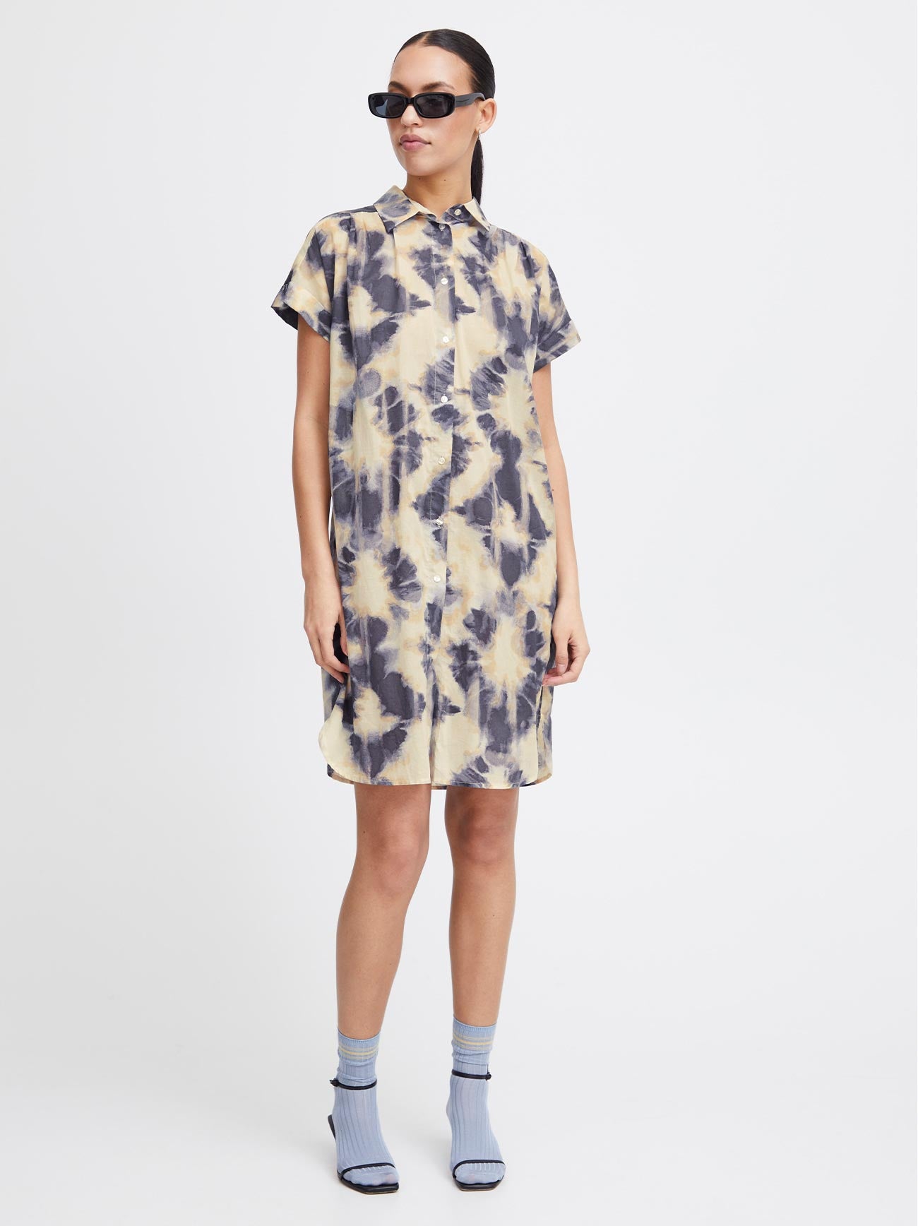 Womens Tie Dye All-Over Print Emmeretta Dress