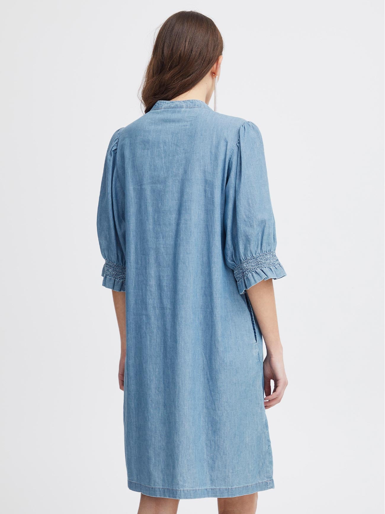 Womens Washed Blue Ihancey Dress