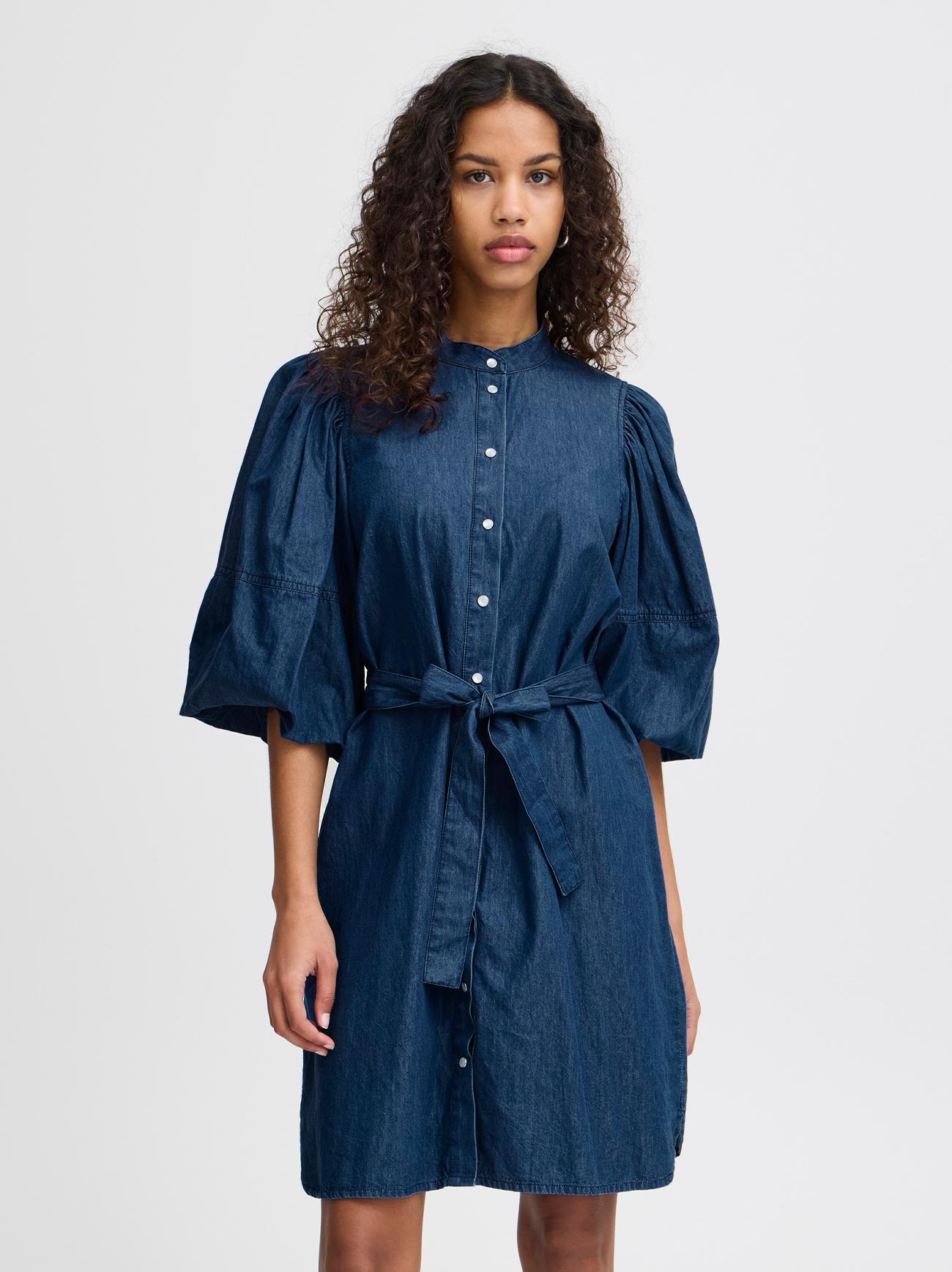 Womens Washed Dark Blue Ihborgie Dress