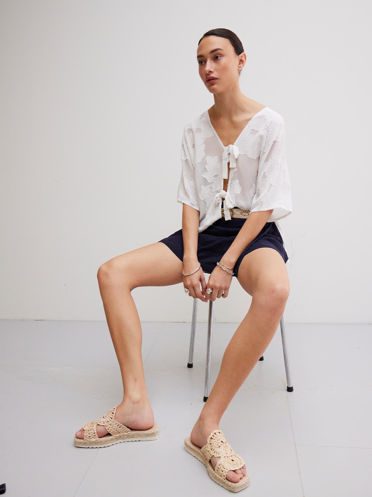 Womens Cloud Dancer Winnie Kimono Top