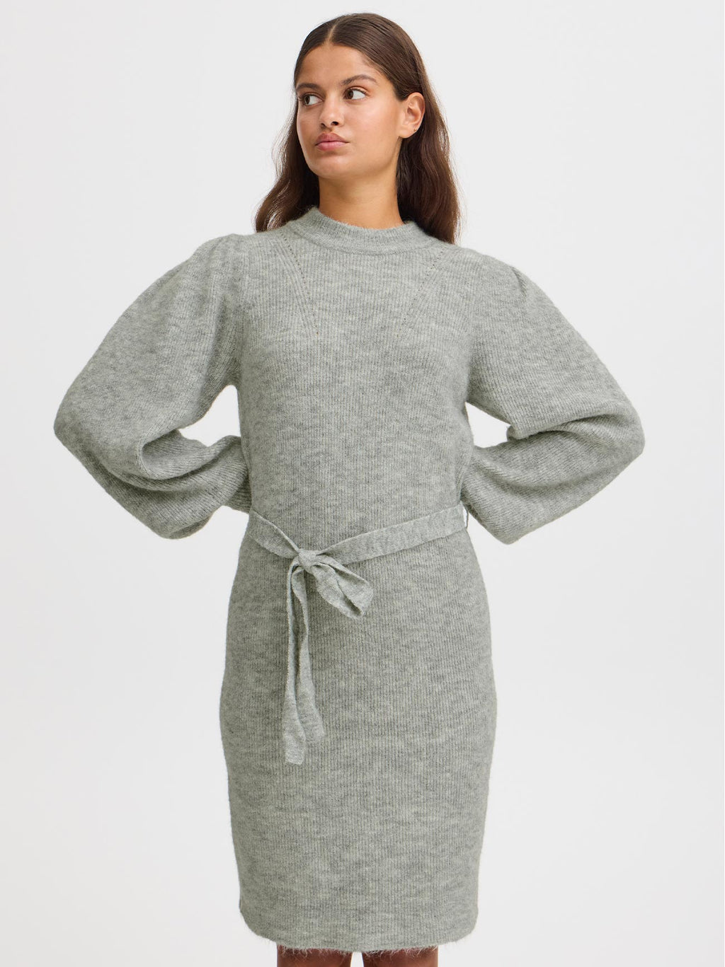 Womens Grey Melange Ihlamora Dress