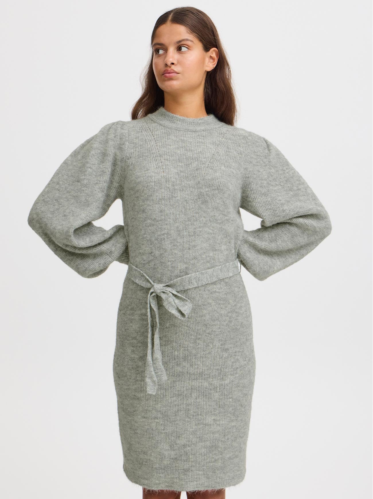 Womens Grey Melange Ihlamora Dress