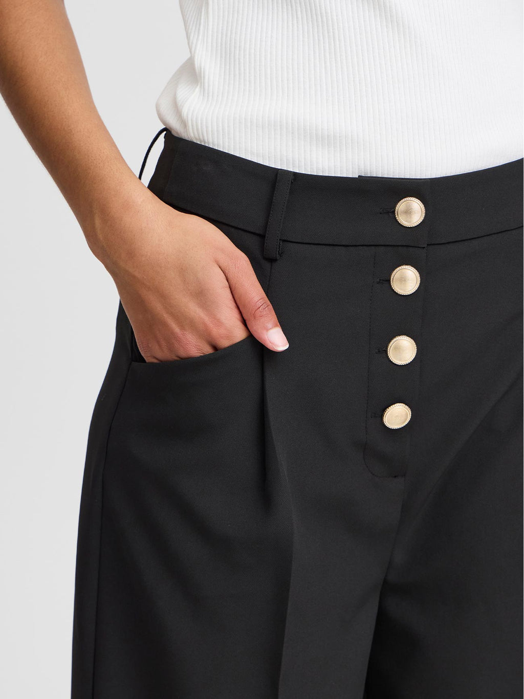 Womens Black Ihlexi Trousers