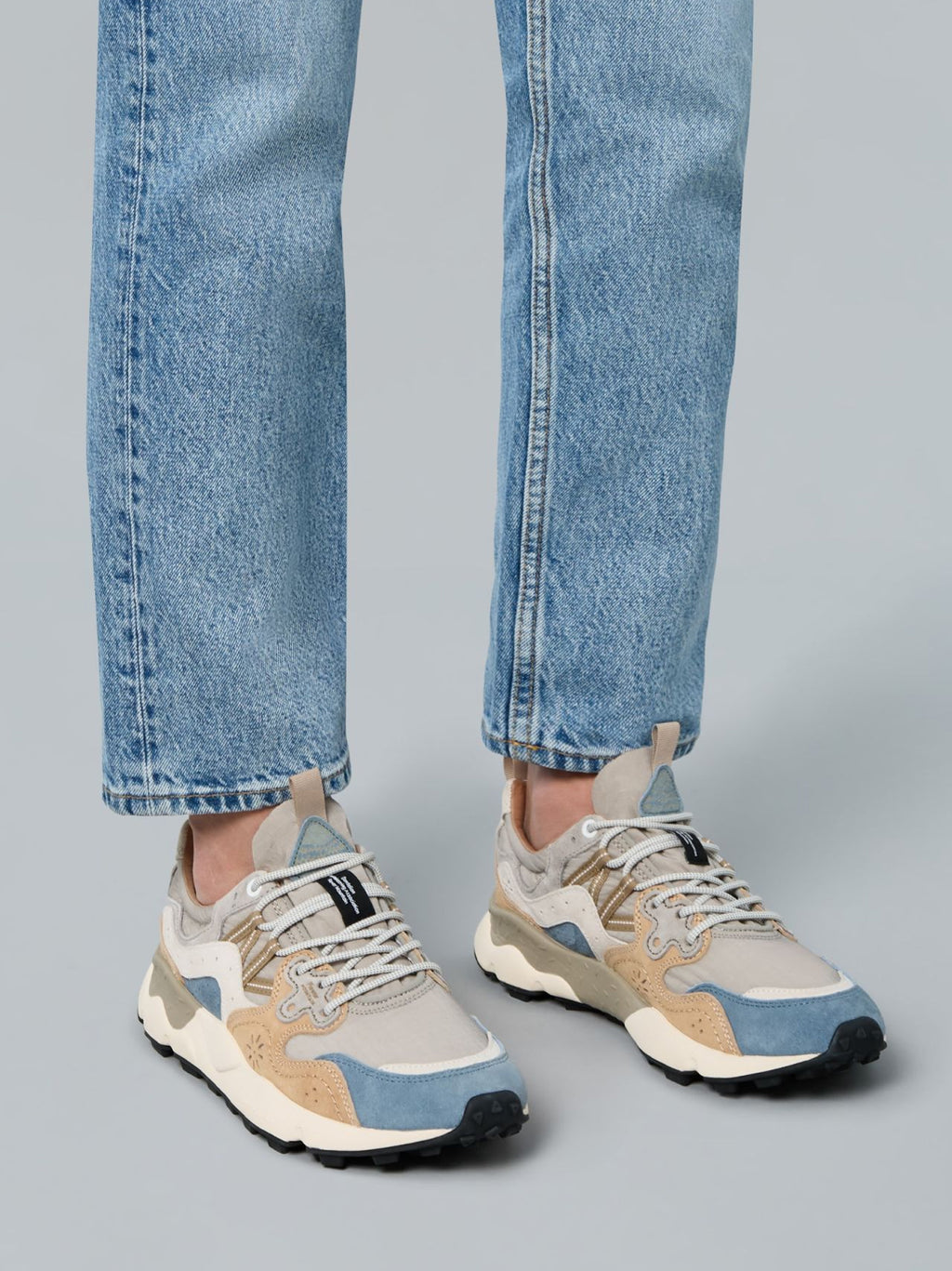 Mens Dark Grey Beige Yamano 3 Trainer
