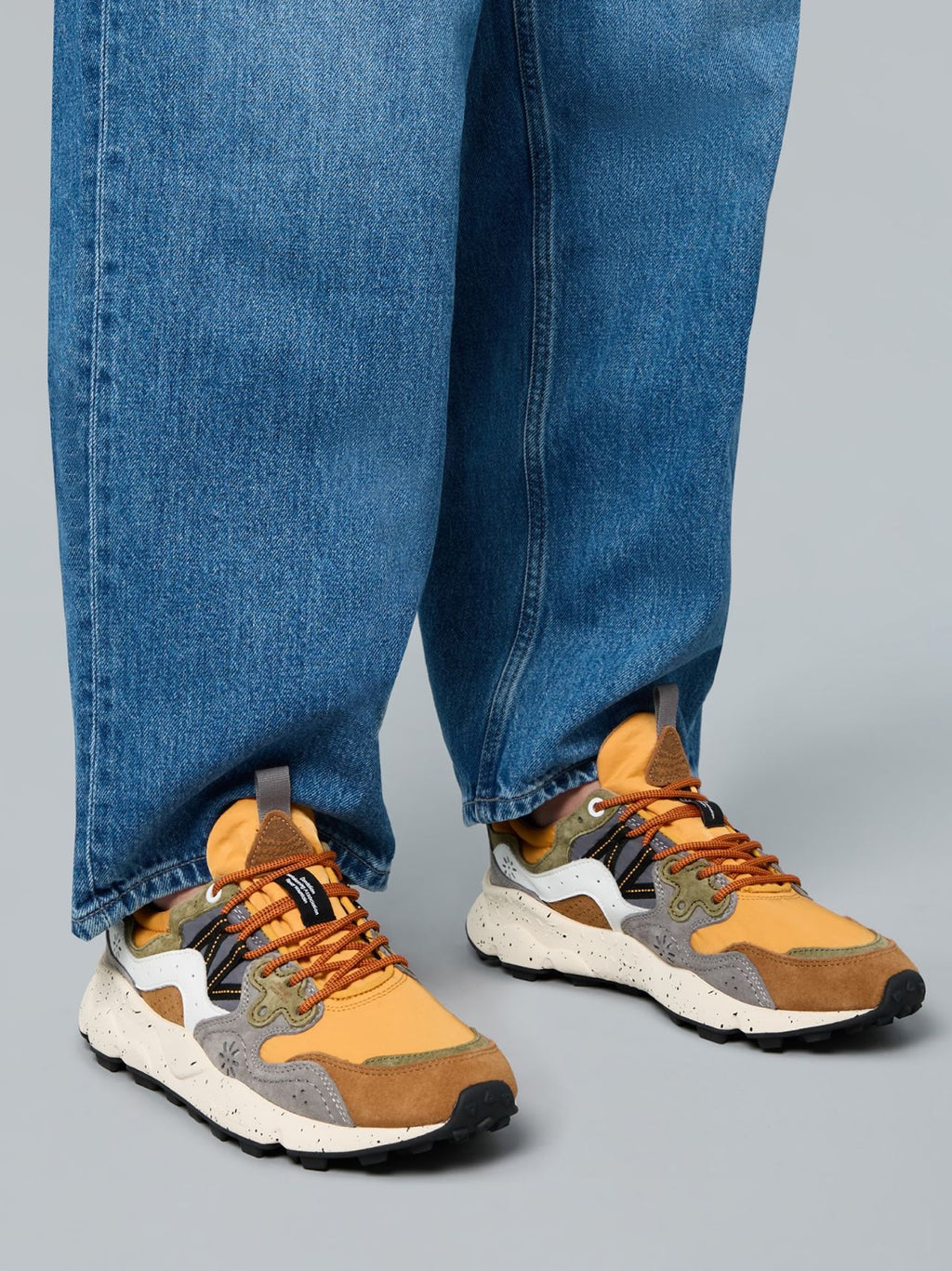 Mens Warm Brown Mustard Yamano 3 Trainer