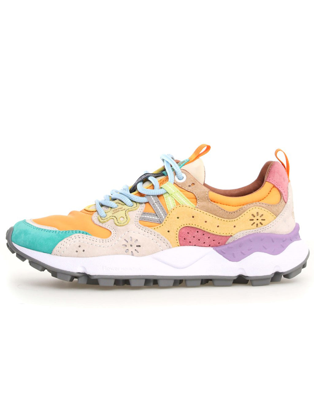 Womens Dark Green Salmon Yamano 3 Trainer