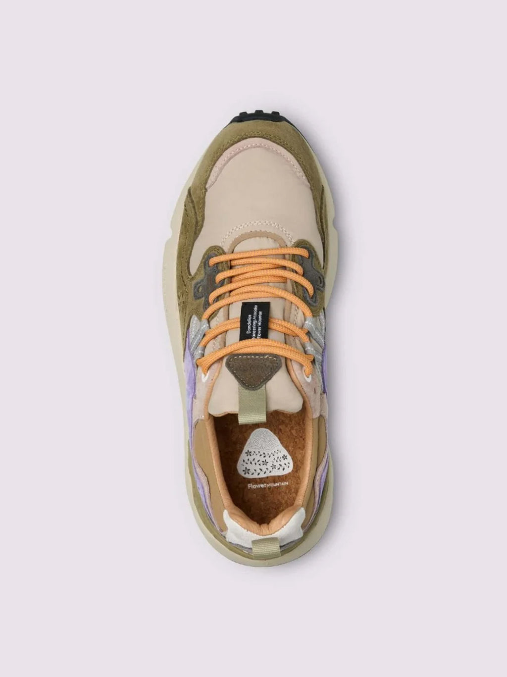 Mens Military Taupe Violet Yamano 3 Trainer