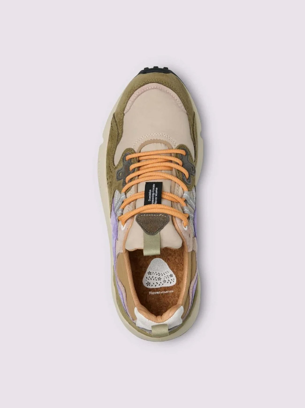Mens Military Taupe Violet Yamano 3 Trainer