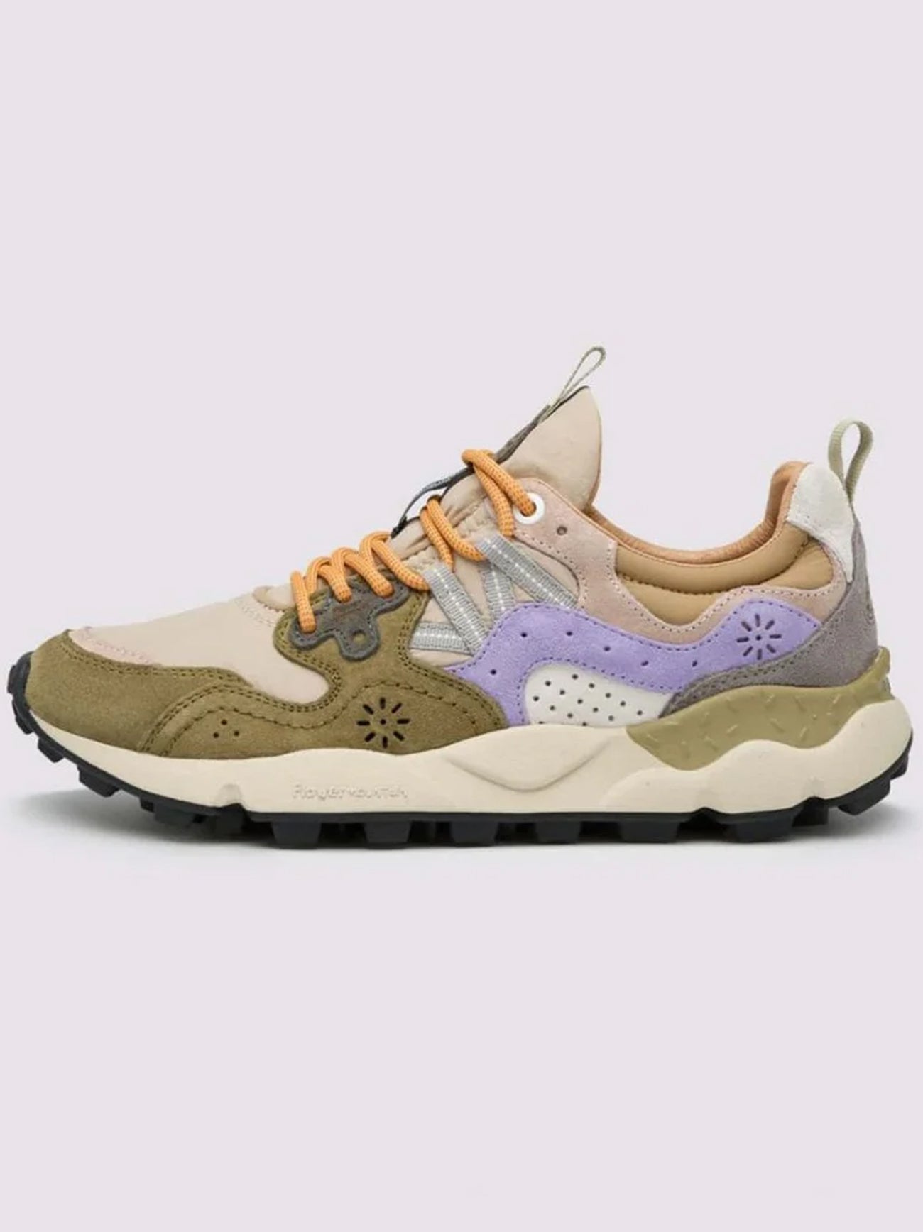 Mens Military Taupe Violet Yamano 3 Trainer