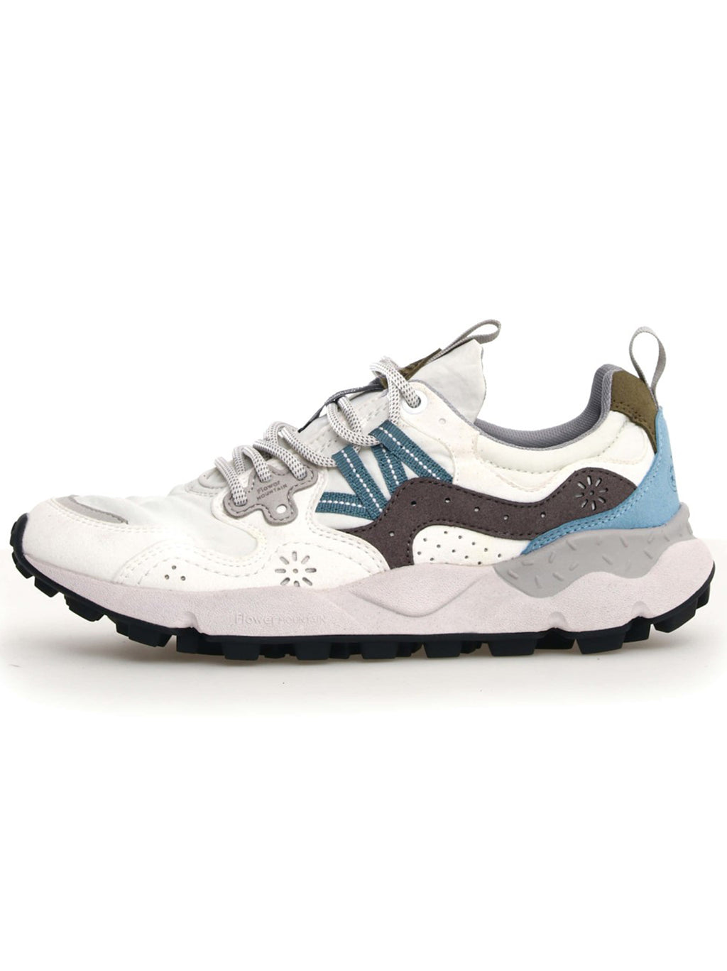 Unisex White Grey Yamano 3 Trainer