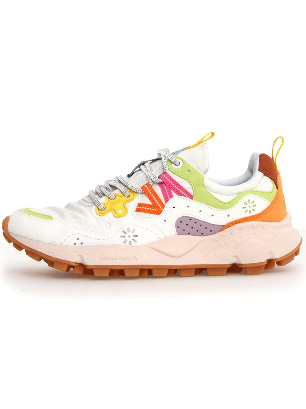 Womens White Multi Yamano 3 Trainer
