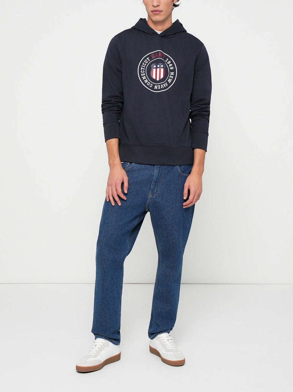 Mens Evening Blue Graphic Hoodie