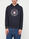 Mens Evening Blue Graphic Hoodie