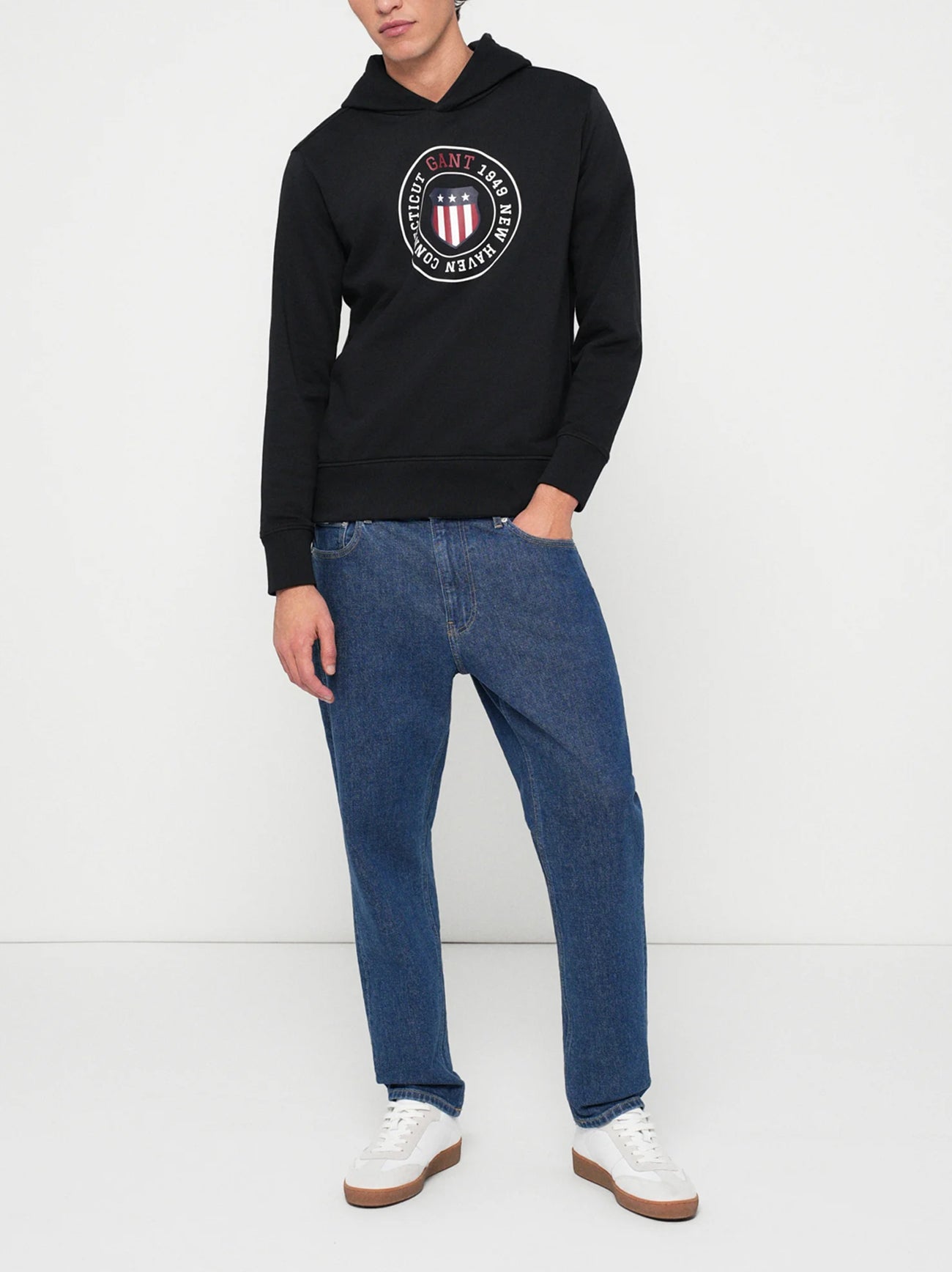 Mens Black Graphic Hoodie