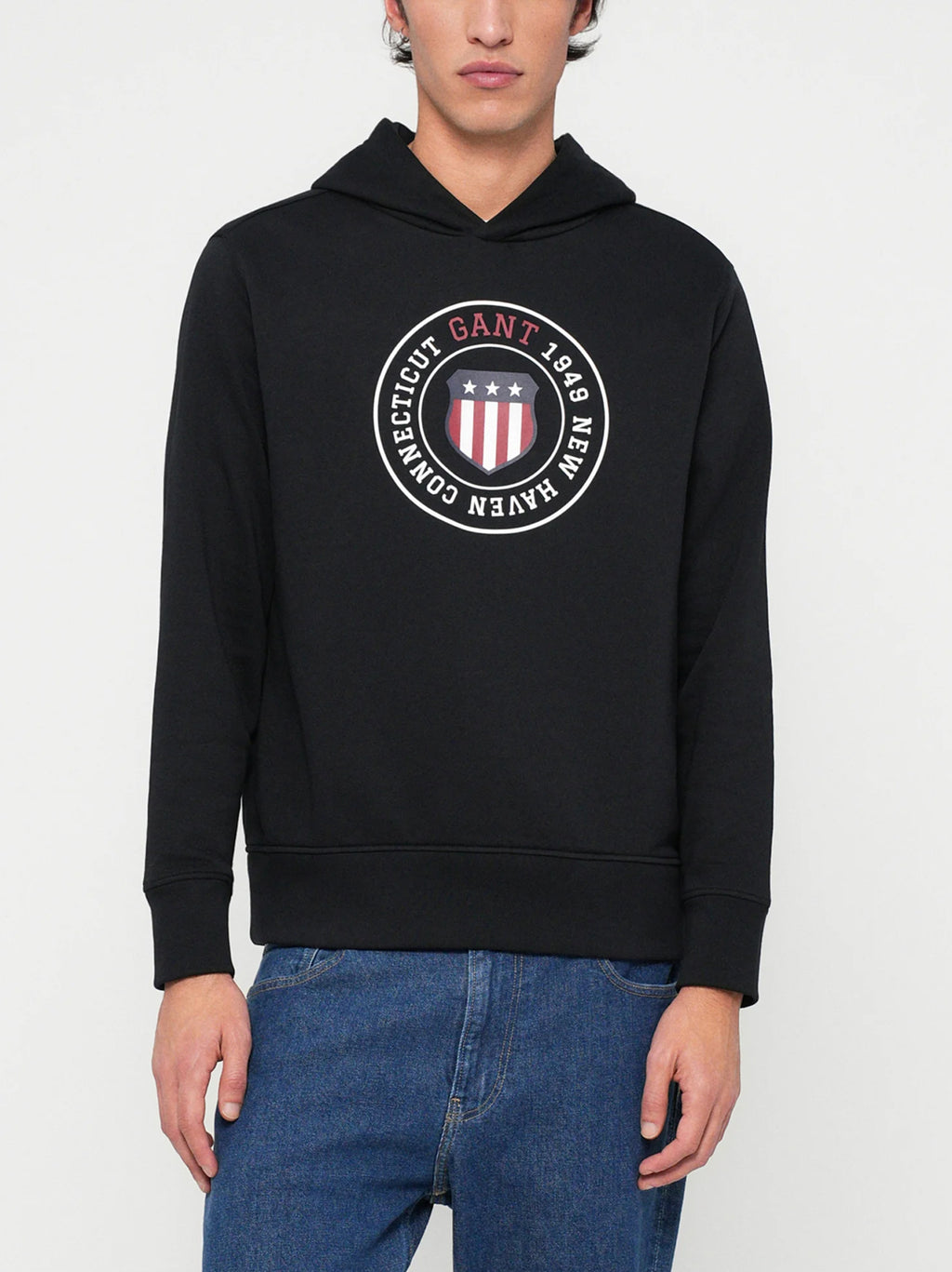 Mens Black Graphic Hoodie
