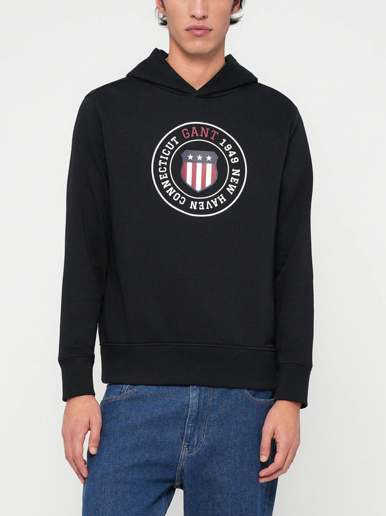 Mens Black Graphic Hoodie
