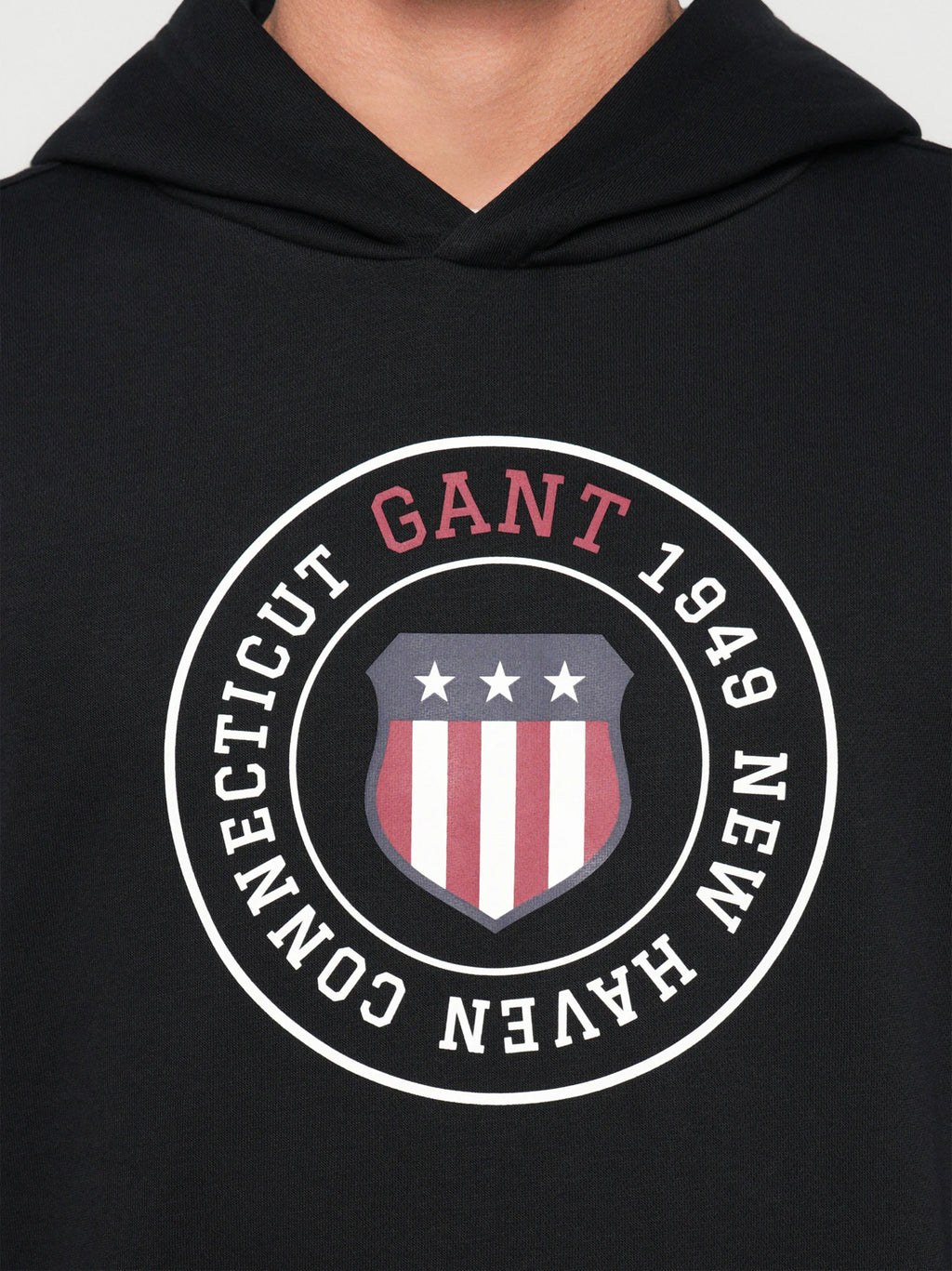 Mens Black Graphic Hoodie