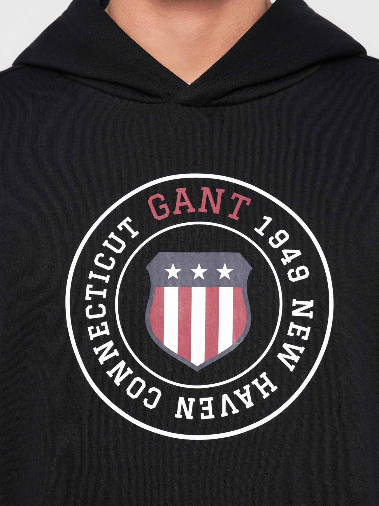 Mens Black Graphic Hoodie