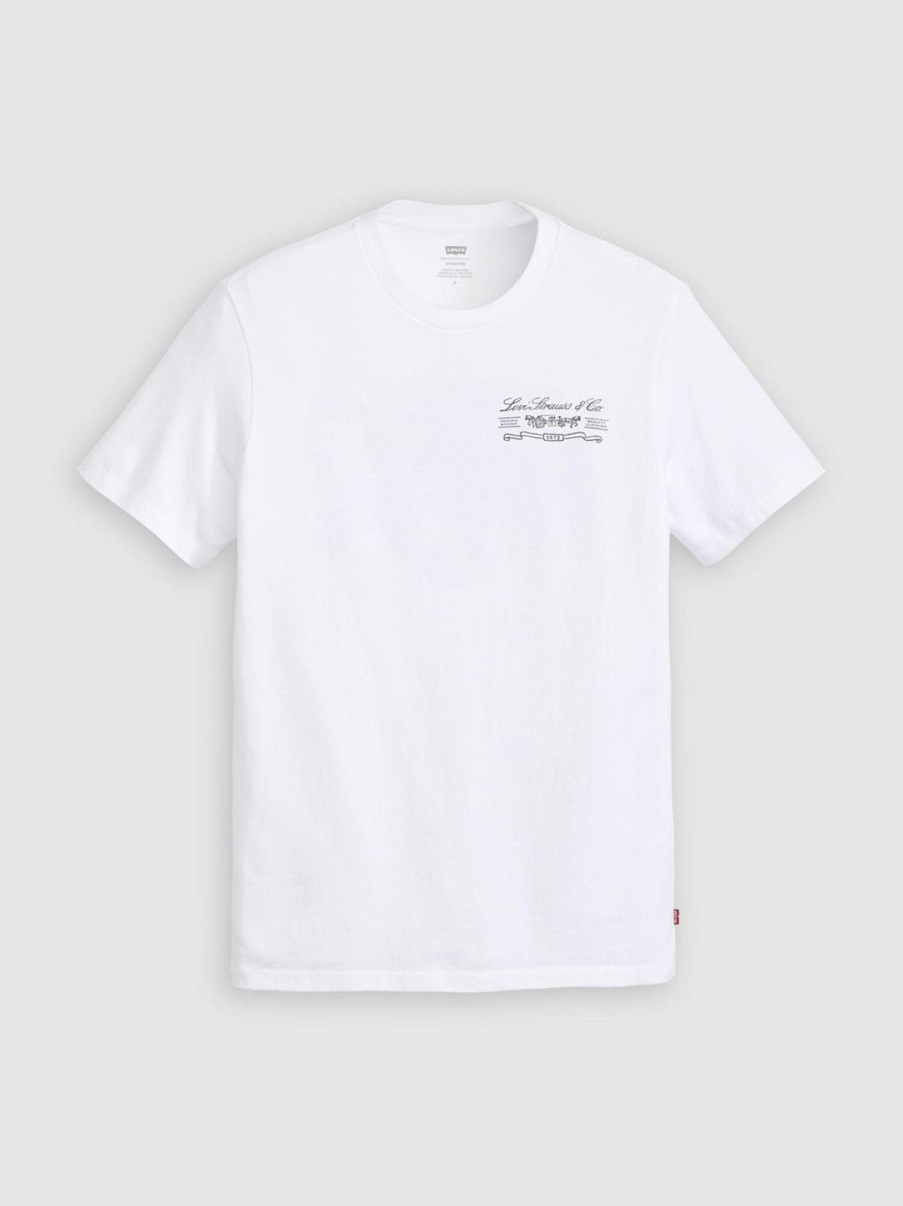 Mens Srt 19 White Plus Graphic Print Crew Neck T-Shirt