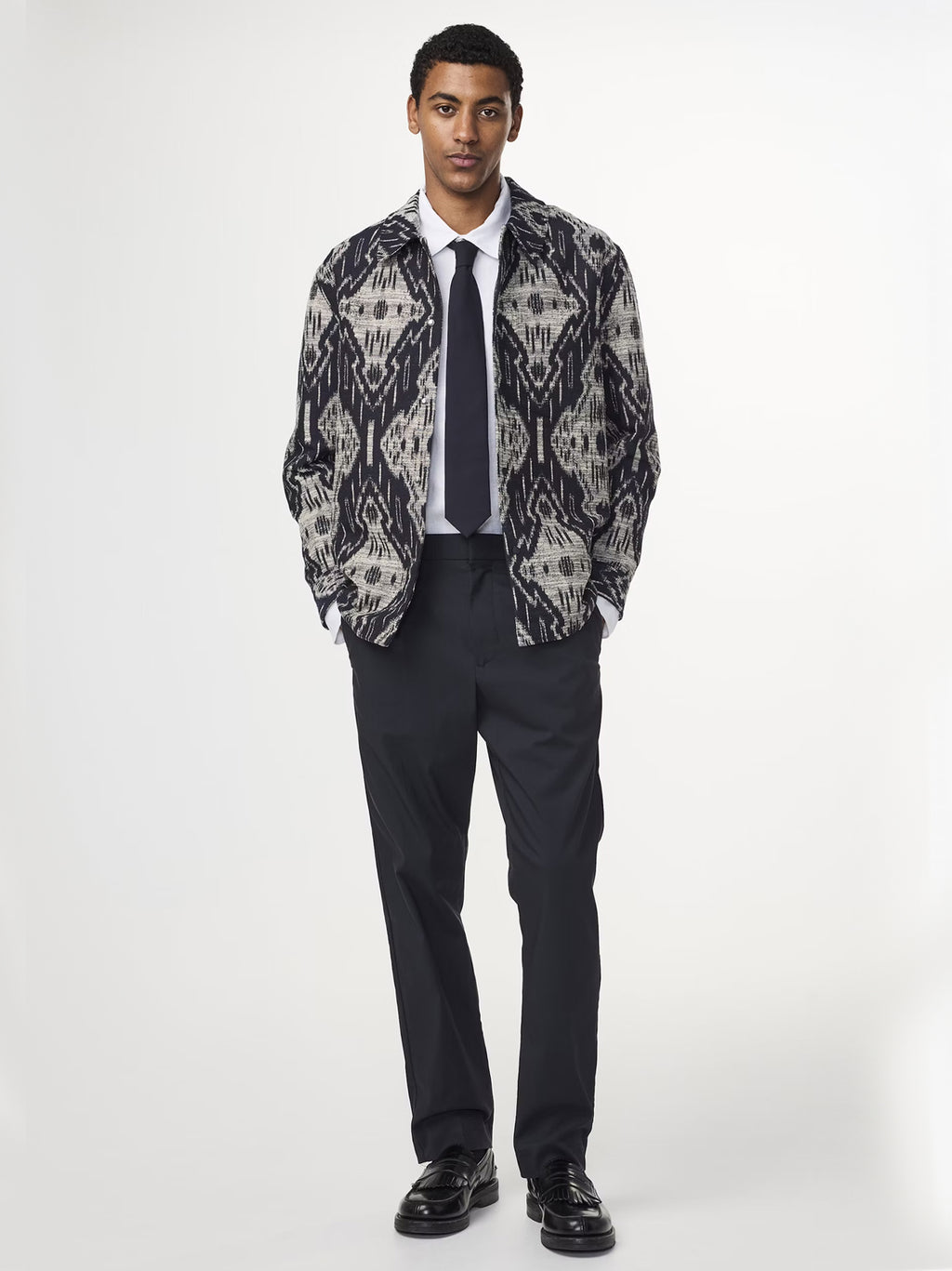 Mens Navy Blue Bill Tapered Trouser