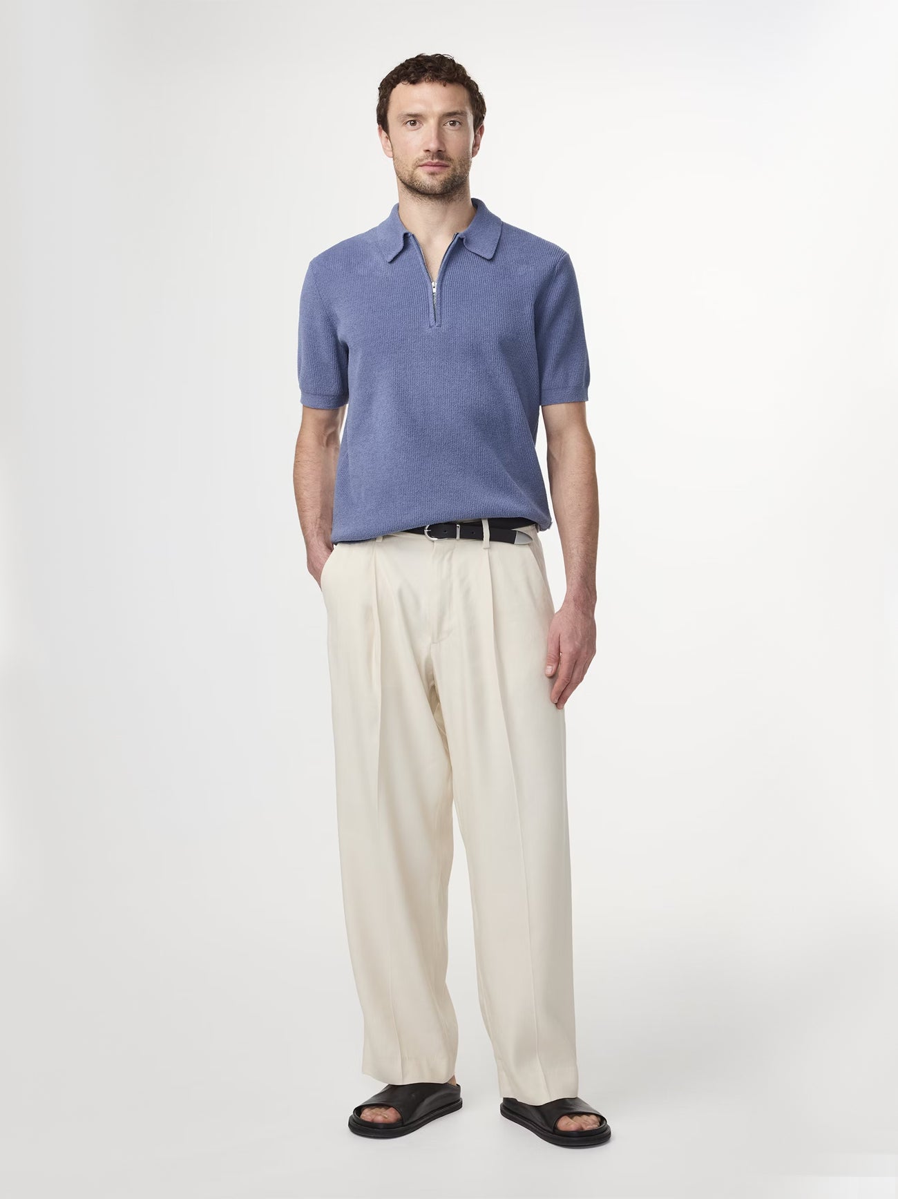 Mens Bering Sea Danny Zip Polo Shirt