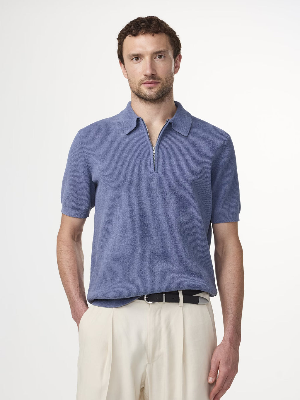 Mens Bering Sea Danny Zip Polo Shirt