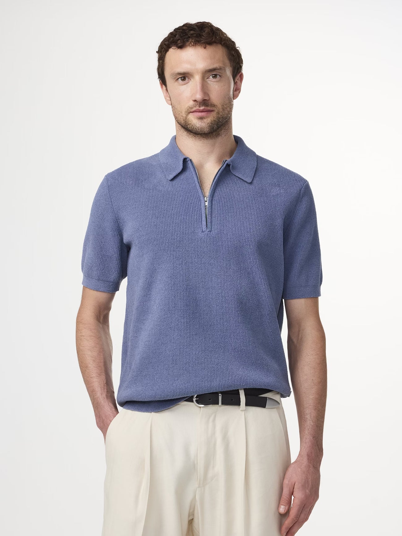 Mens Bering Sea Danny Zip Polo Shirt